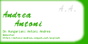 andrea antoni business card